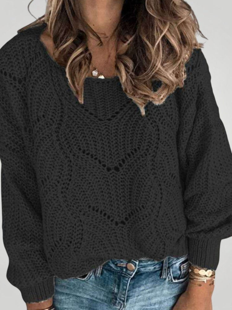 Paula | Damen Pullover mit Struktur im eleganten Design