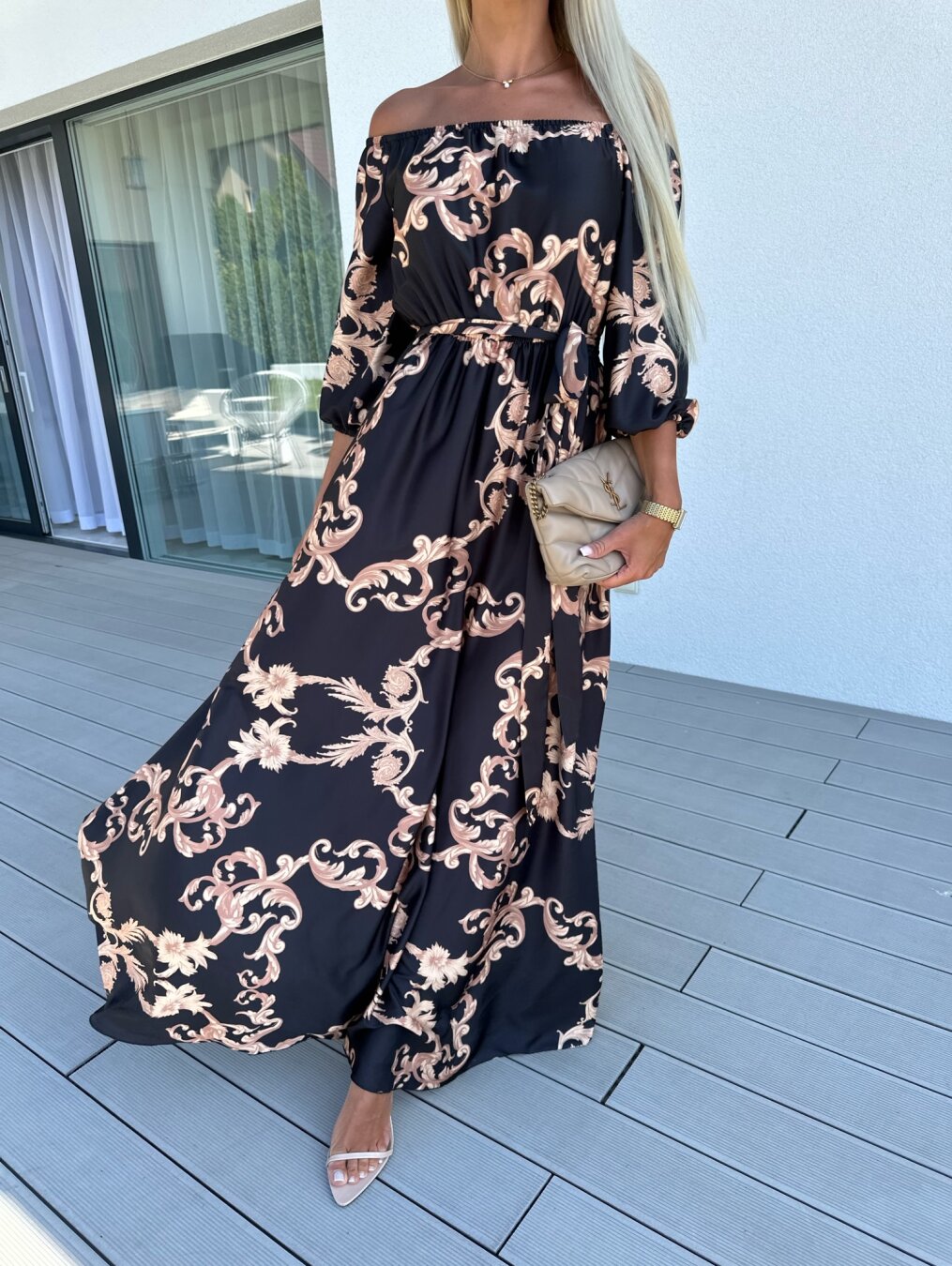Stella | Schulterfreies Maxikleid für warme Tage
