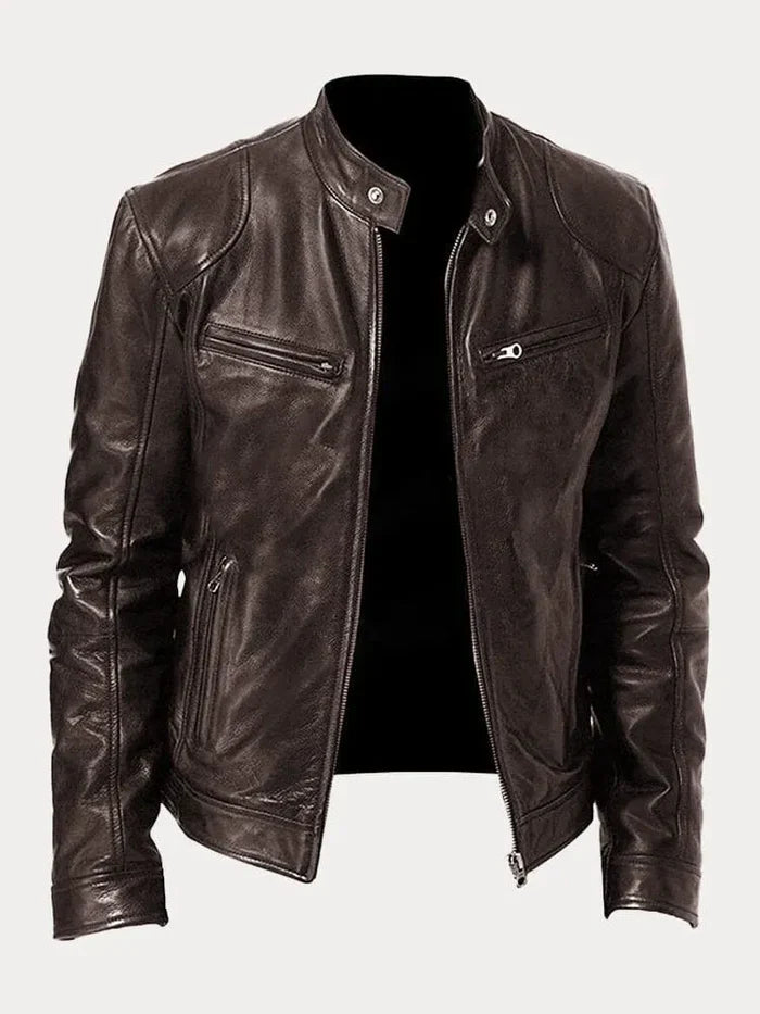 Adrian | Die ikonische lässige Lederjacke für Herren