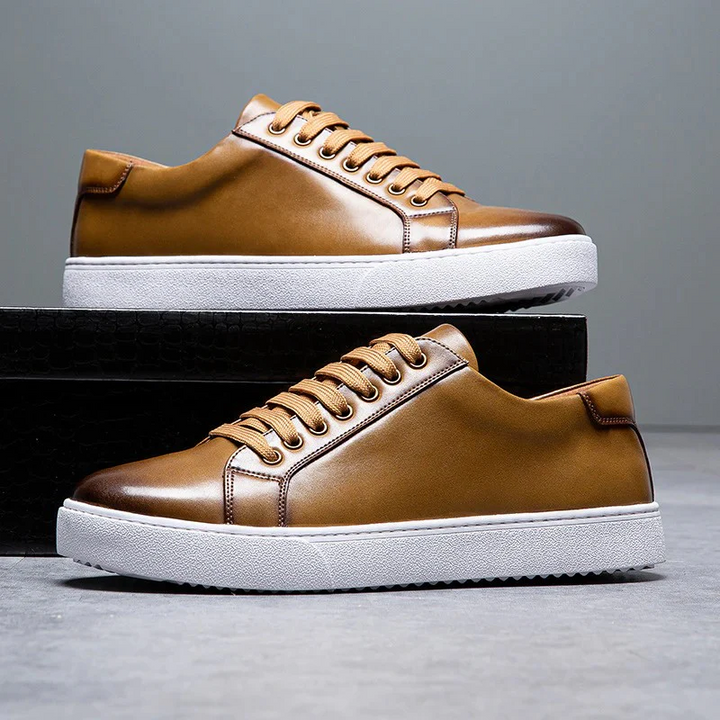 Simon | Hochwertige Herren Leder Sneakers Look