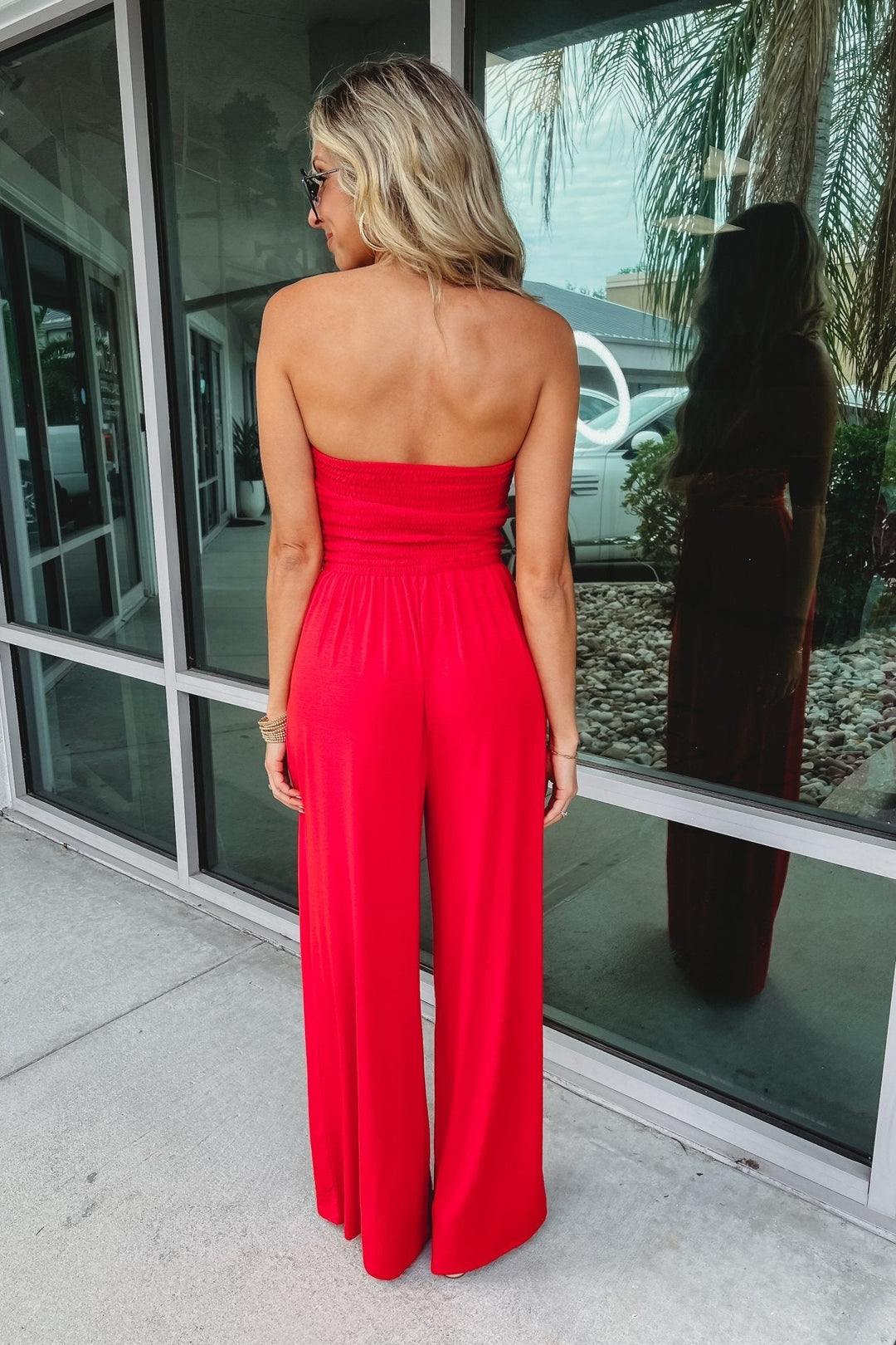Lobke | Schulterfreier Sommer-Jumpsuit mit Stil