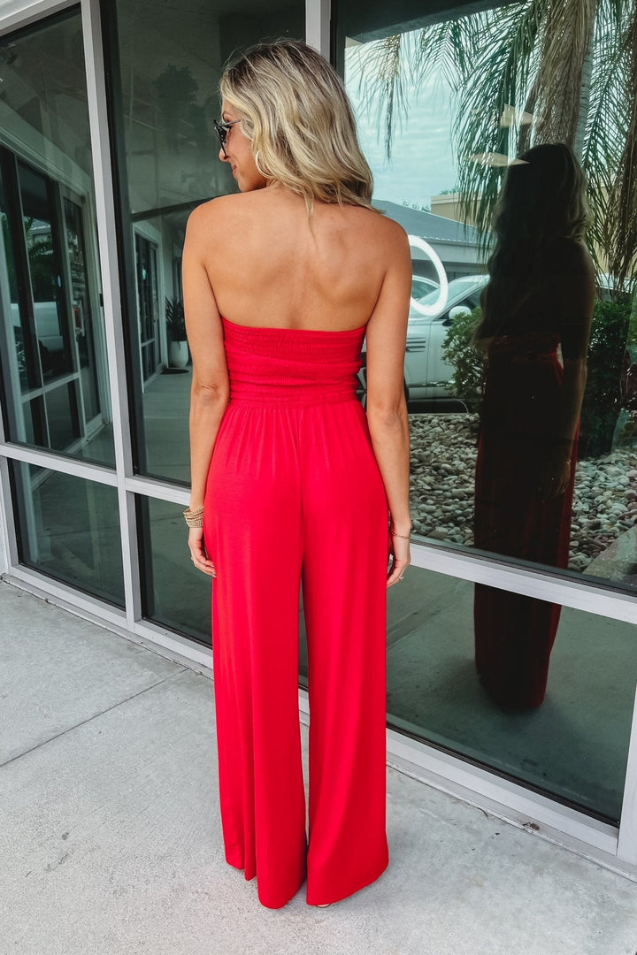 Lobke | Schulterfreier Sommer-Jumpsuit mit Stil