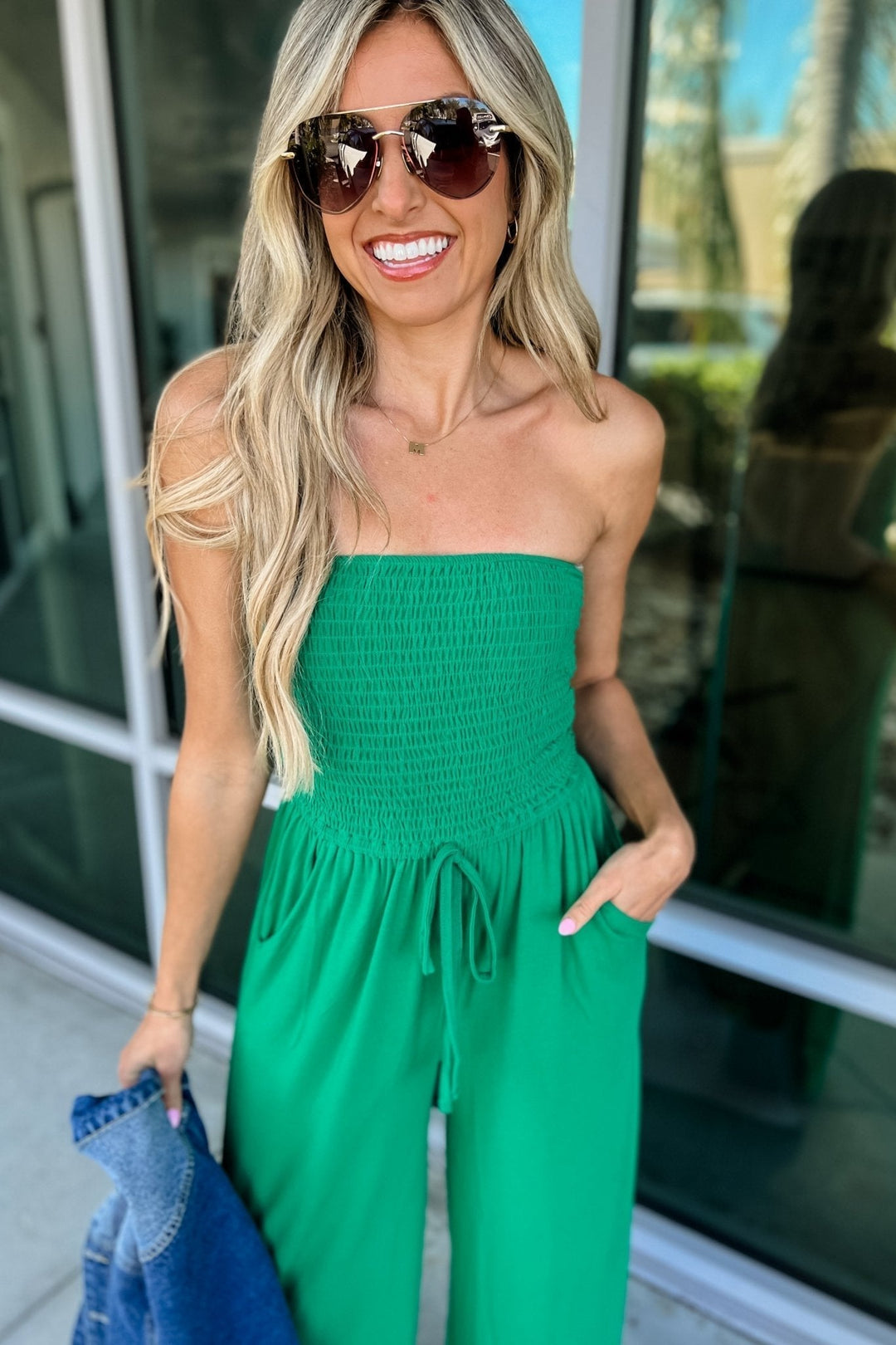 Lobke | Schulterfreier Sommer-Jumpsuit mit Stil