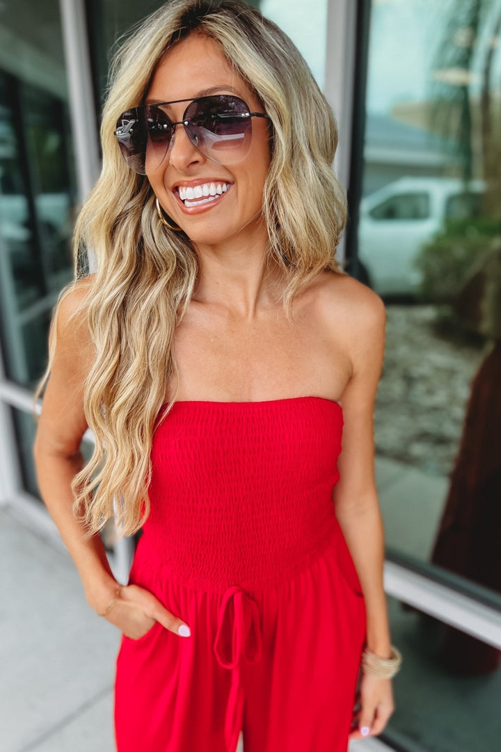 Lobke | Schulterfreier Sommer-Jumpsuit mit Stil