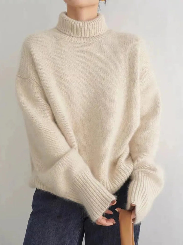 Lin | Rollkragenpullover aus weichem Strickstoff