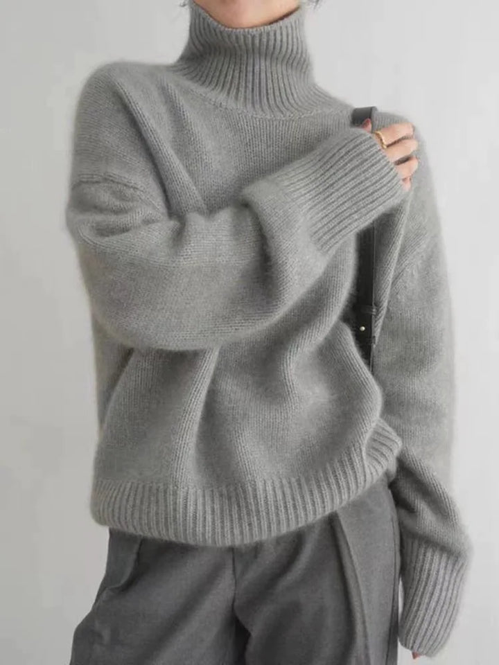 Lin | Rollkragenpullover aus weichem Strickstoff
