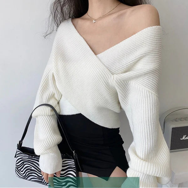 ALINA Strickpullover mit V-Ausschnitt für den Alltag