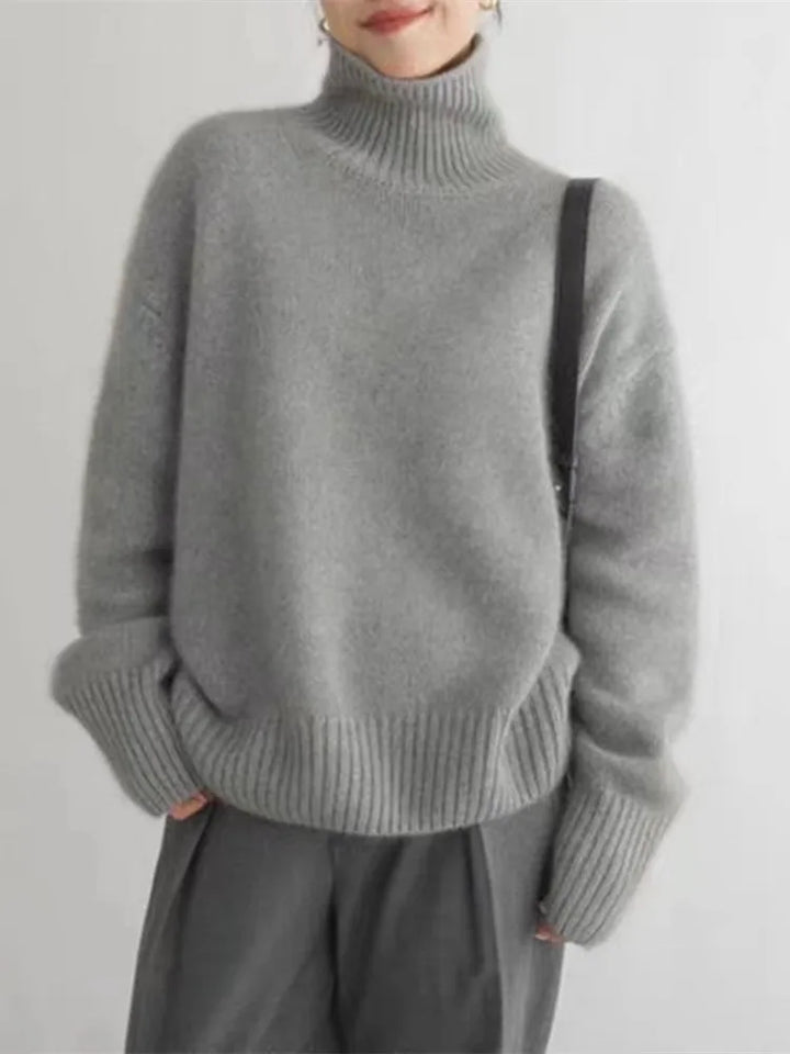 Lin | Rollkragenpullover aus weichem Strickstoff
