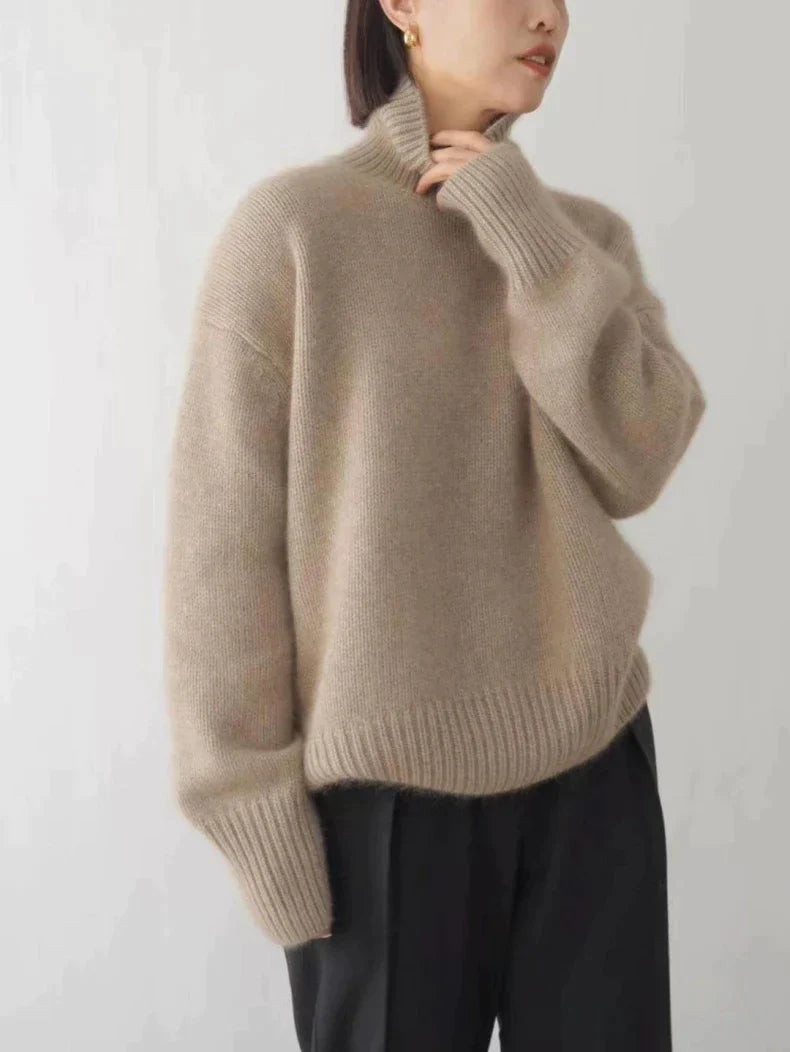 Lin | Rollkragenpullover aus weichem Strickstoff