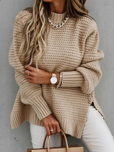 Caraleena | Der neue halbhohe Halsausschnitt Elegante Pullover-Oberteile