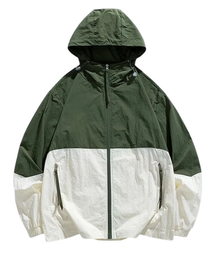 Sophie | Lässige Windbreaker Jacke mit Hoodie