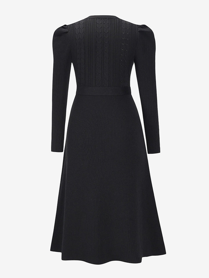 Zoe | Midi-Kleid mit Puffärmeln im Vintage-Look
