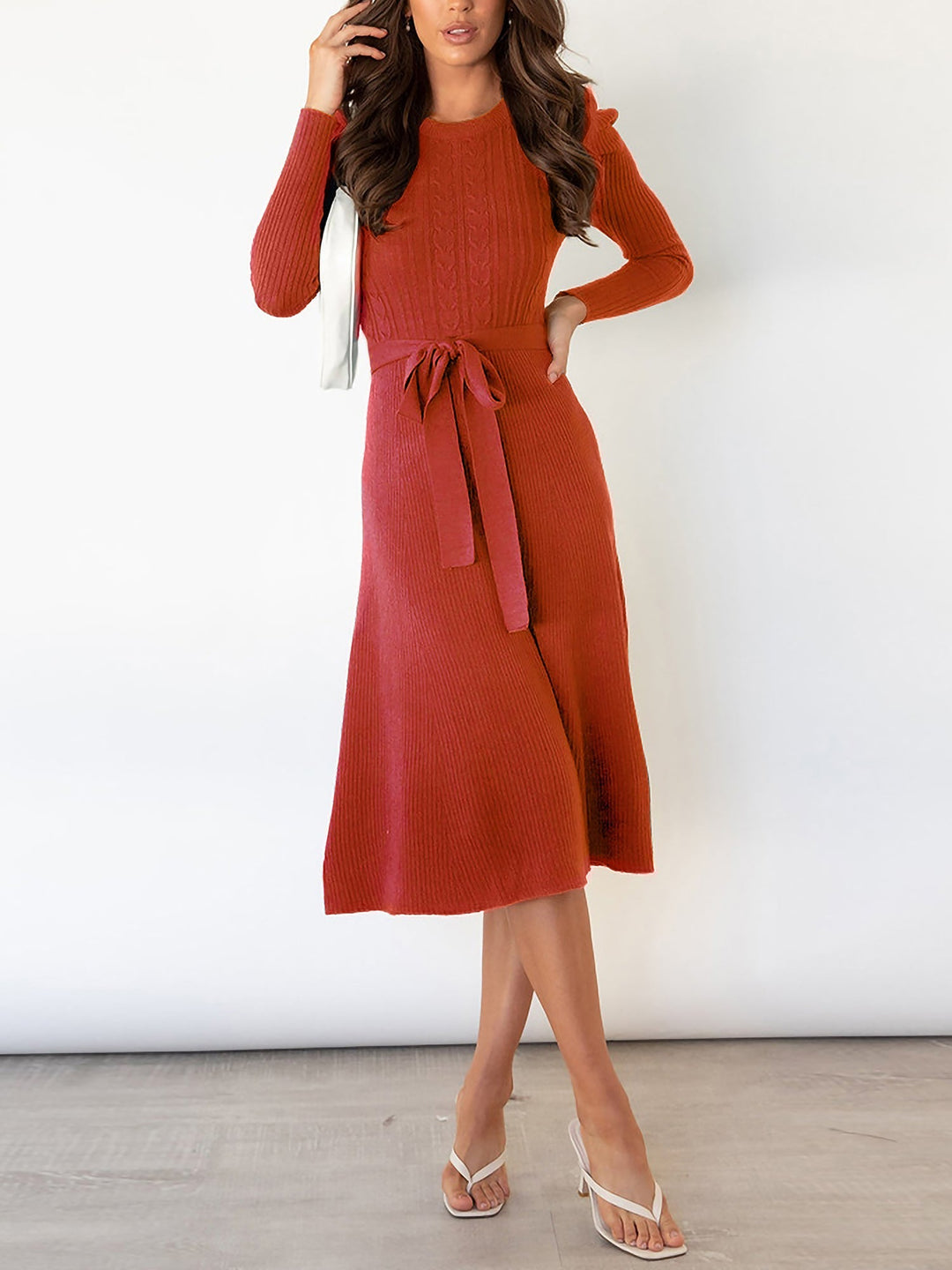 Zoe | Midi-Kleid mit Puffärmeln im Vintage-Look