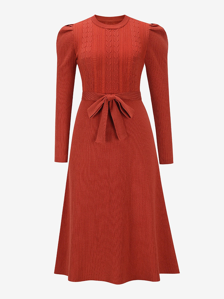 Zoe | Midi-Kleid mit Puffärmeln im Vintage-Look