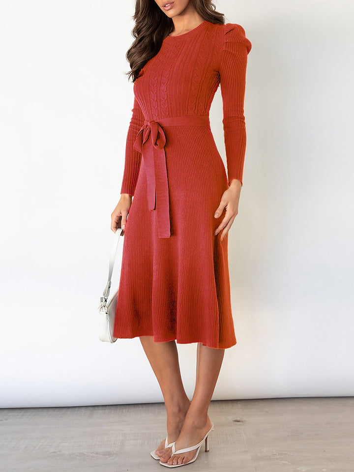 Zoe | Midi-Kleid mit Puffärmeln im Vintage-Look