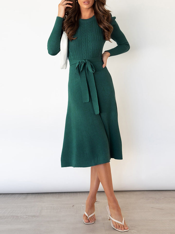 Zoe | Midi-Kleid mit Puffärmeln im Vintage-Look