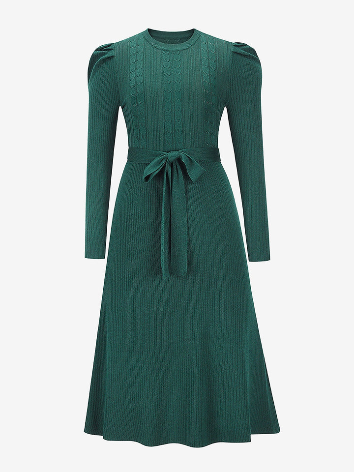 Zoe | Midi-Kleid mit Puffärmeln im Vintage-Look