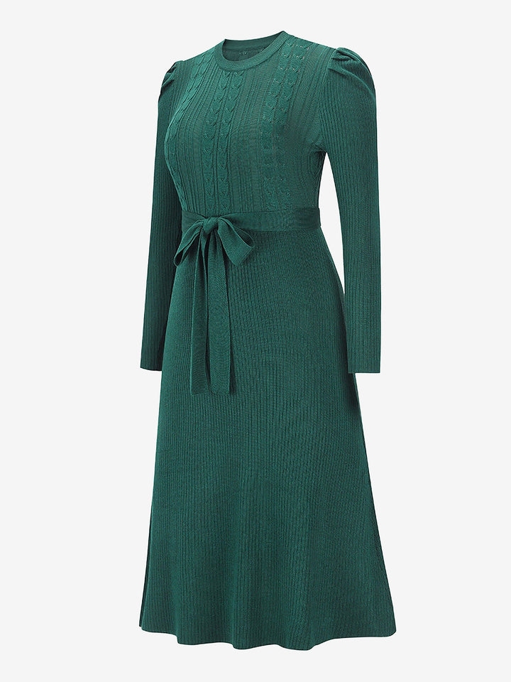 Zoe | Midi-Kleid mit Puffärmeln im Vintage-Look