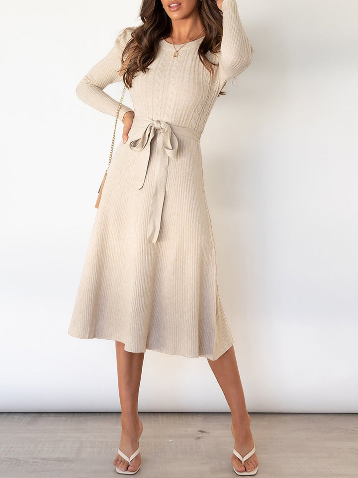 Zoe | Midi-Kleid mit Puffärmeln im Vintage-Look