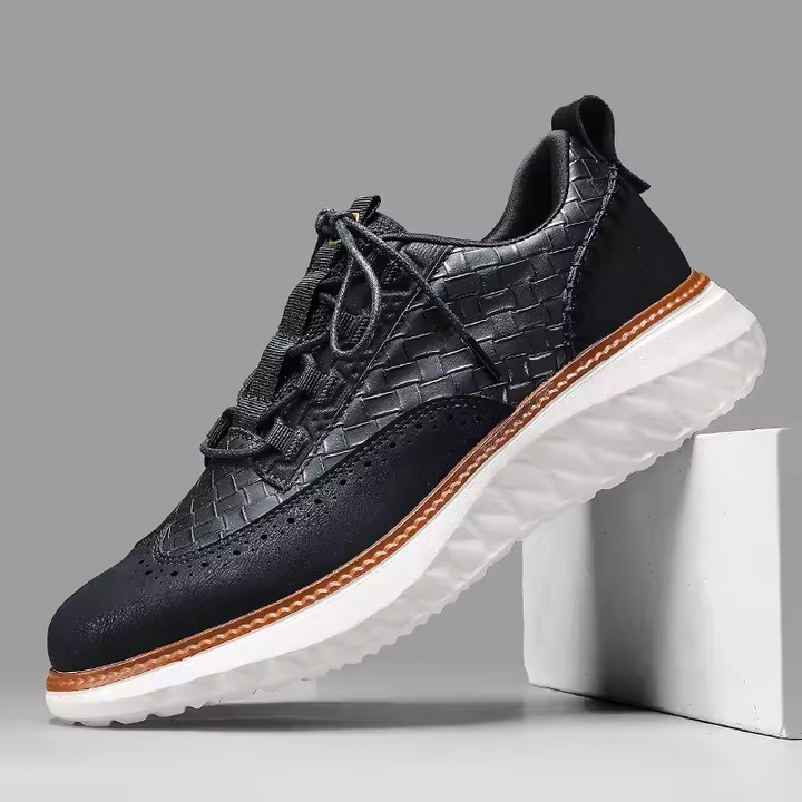 David | Stylishe Brogue Leder Sneakers für Herren