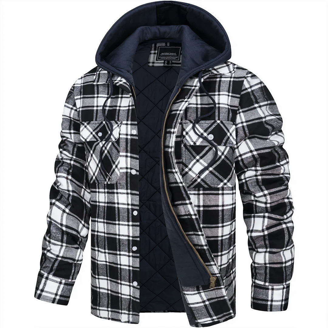 Giovanni | Karierte Reißverschlussjacke für Männer