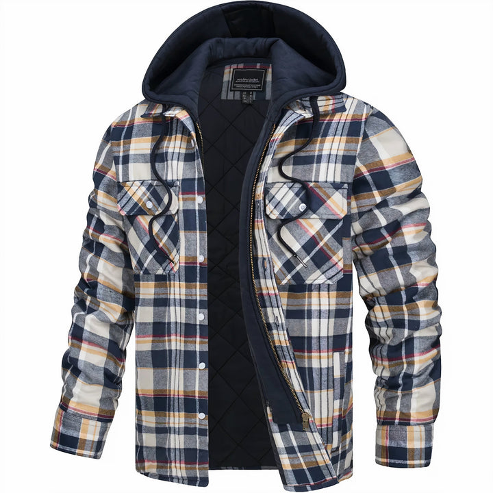 Giovanni | Karierte Reißverschlussjacke für Männer