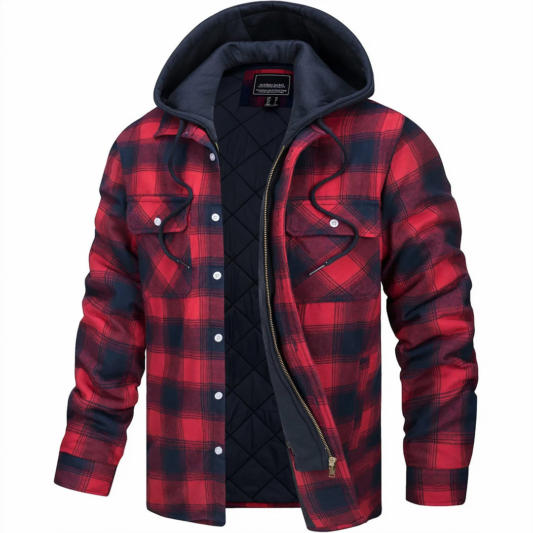 Giovanni | Karierte Reißverschlussjacke für Männer