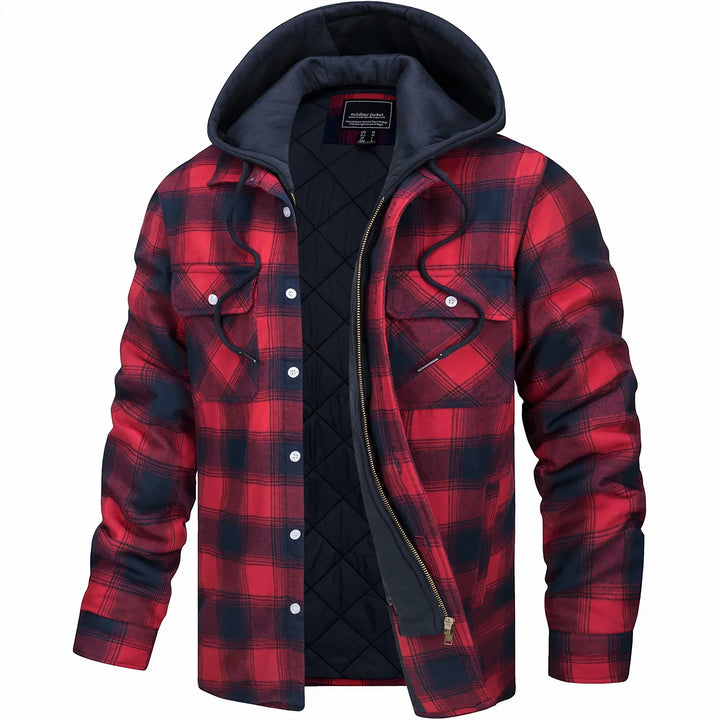 Giovanni | Karierte Reißverschlussjacke für Männer