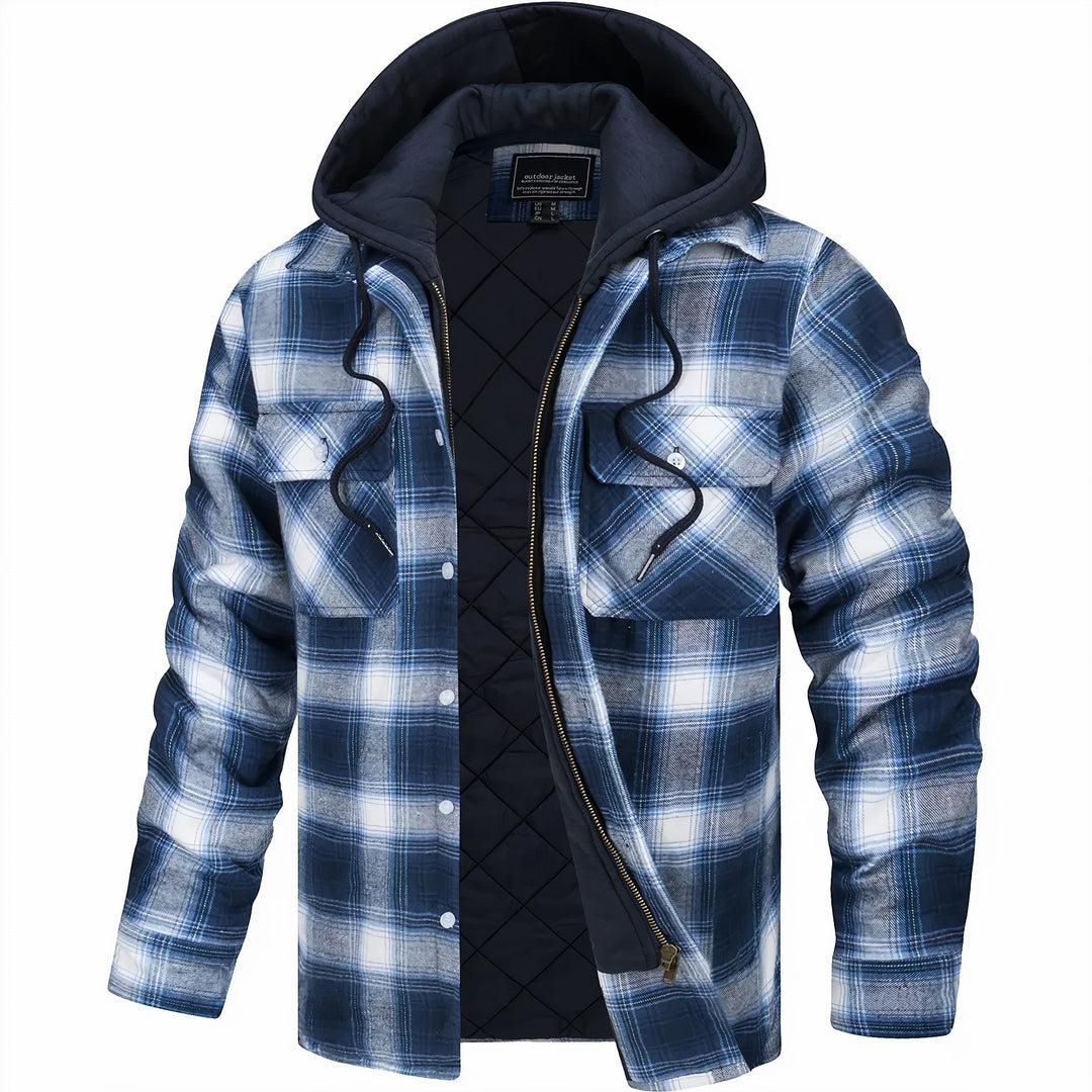 Giovanni | Karierte Reißverschlussjacke für Männer
