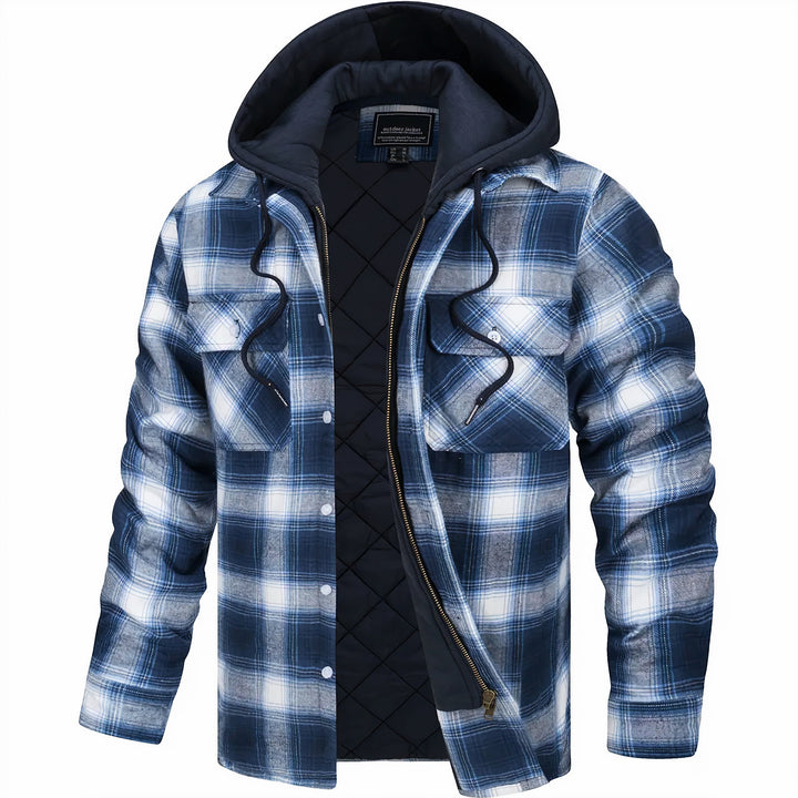 Giovanni | Karierte Reißverschlussjacke für Männer