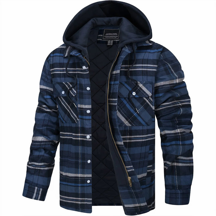Giovanni | Karierte Reißverschlussjacke für Männer