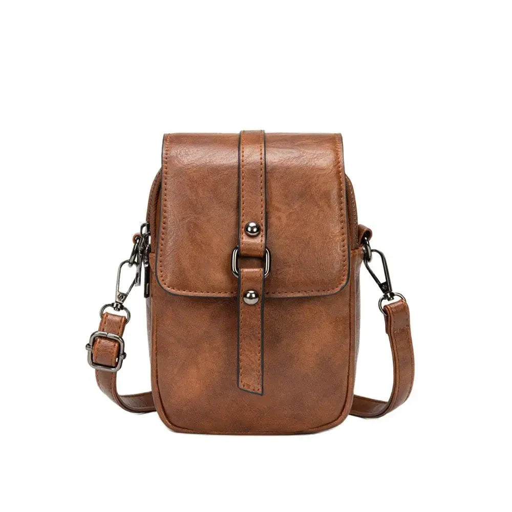 Vintage-Umhängetasche aus weichem Leder mit Stil