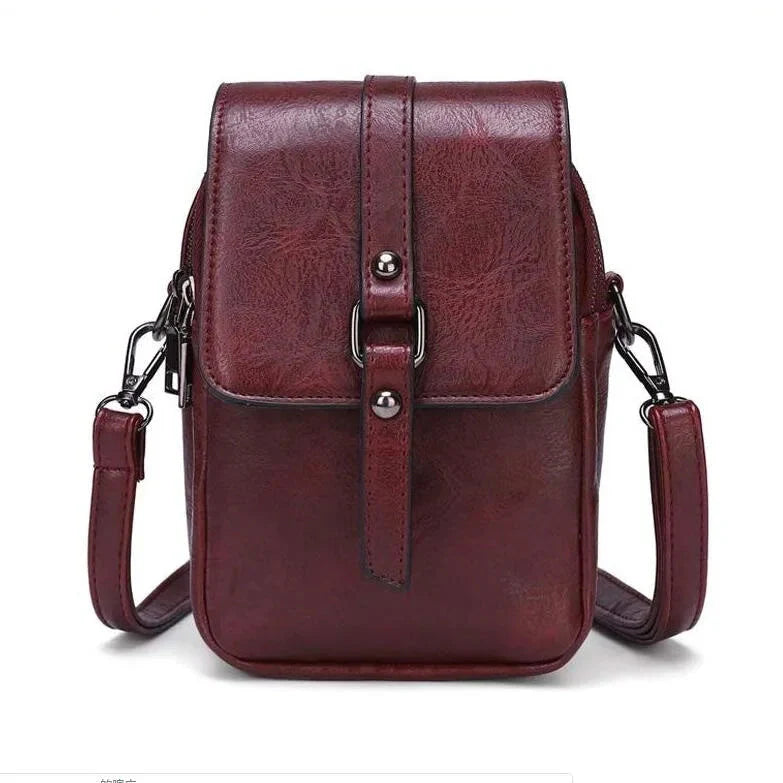 Vintage-Umhängetasche aus weichem Leder mit Stil