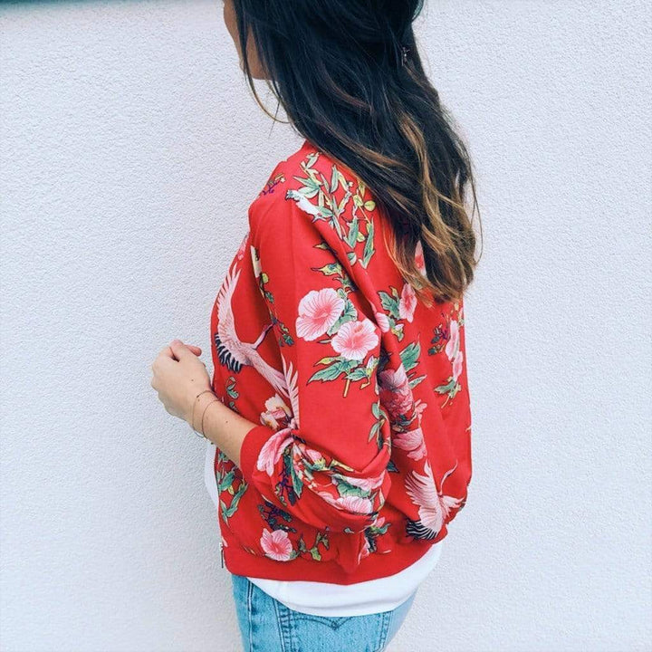 Blossari | Florale Bomberjacke mit trendigem Muster
