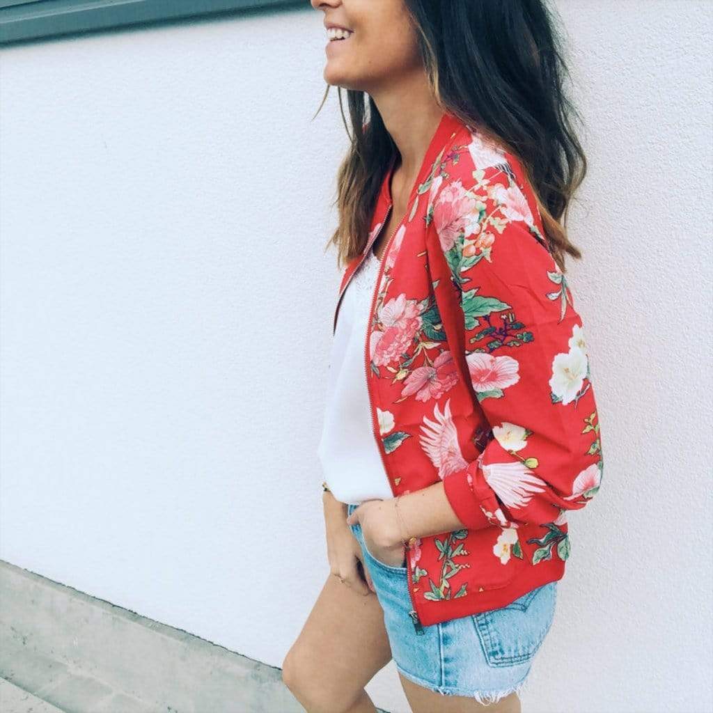 Blossari | Florale Bomberjacke mit trendigem Muster