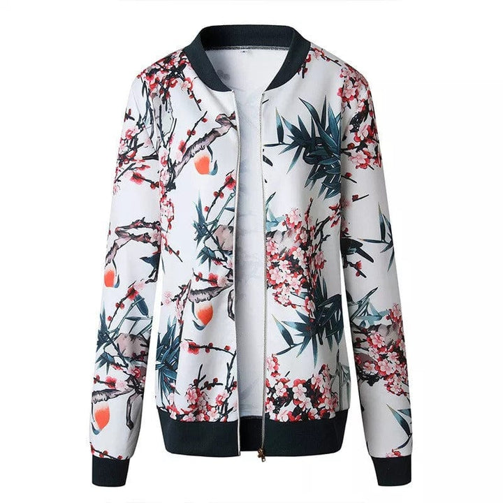 Blossari | Florale Bomberjacke mit trendigem Muster