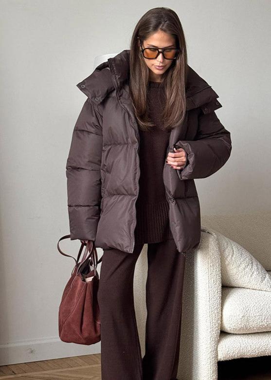 Emma | Warme Damen-Pufferjacke mit abnehmbarer Kapuze