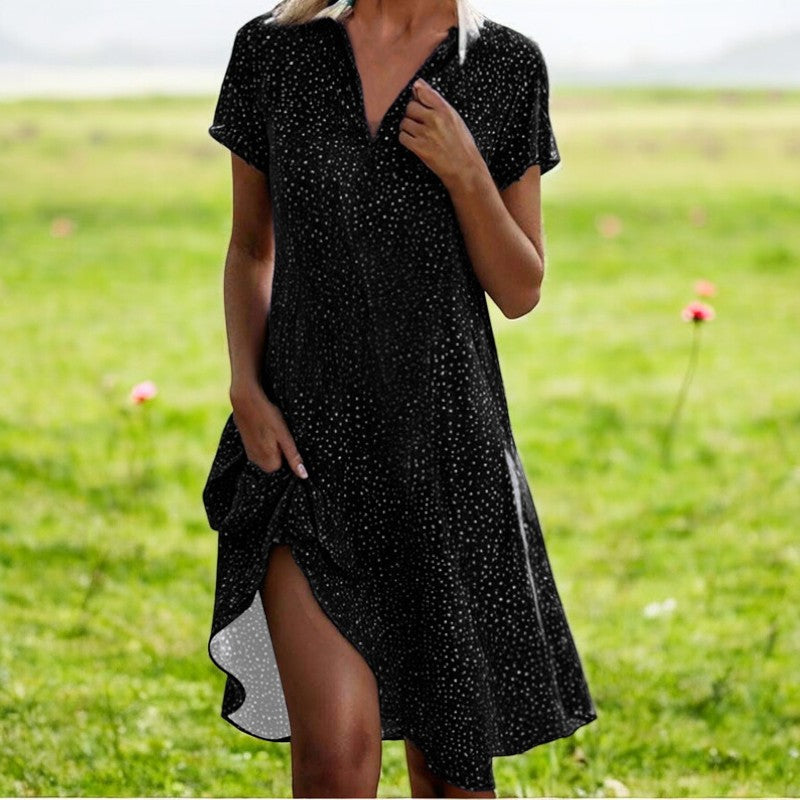 Katea | Midikleid mit tiefem V-Ausschnitt