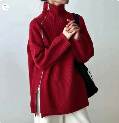 Karla | Warmer Winterpullover mit hohem Halsausschnitt