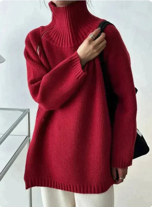 Karla | Warmer Winterpullover mit hohem Halsausschnitt