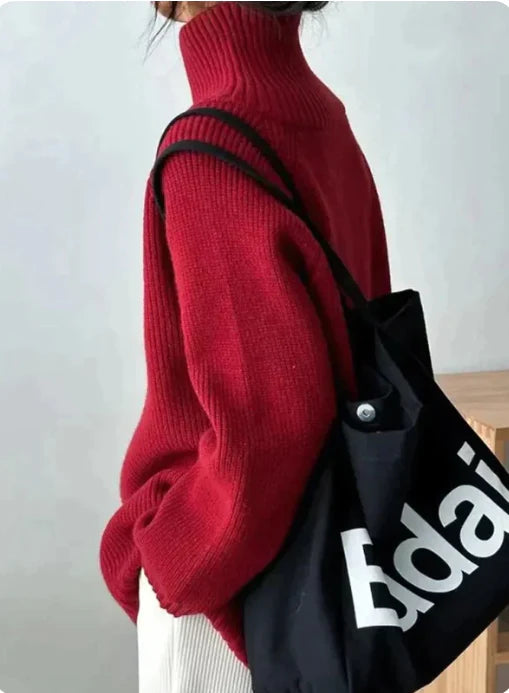 Karla | Warmer Winterpullover mit hohem Halsausschnitt